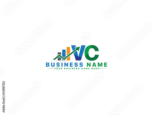 Premium Colorful VC Finance Logo, Initial Vc cv Letter Logo Symbol Design