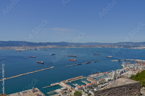 Sea view from the rocks of Gibraltar