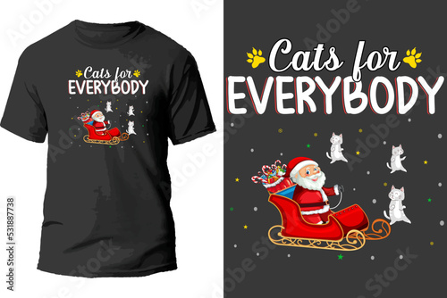 cats for everybody t shirt design.