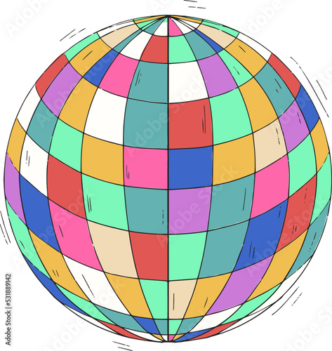 Retro style discoball