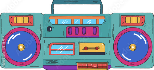 Retro style tape recorder