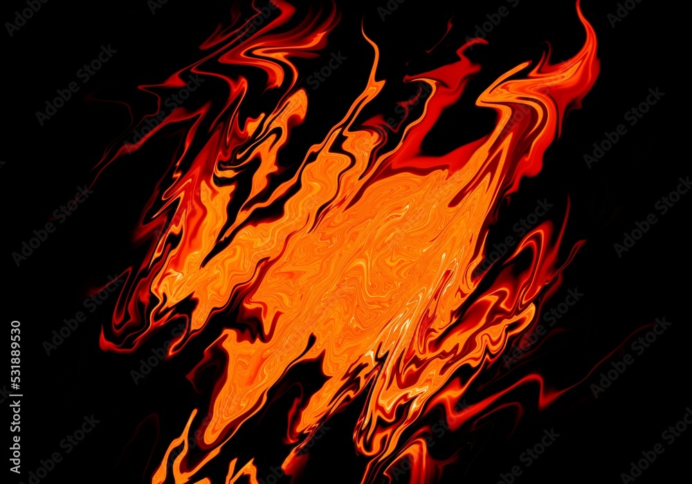Liquid fluid abstract background texture of orange flame wallpaper on black surface. Liquid fluid abstract background texture of orange flame wallpaper on black surface.