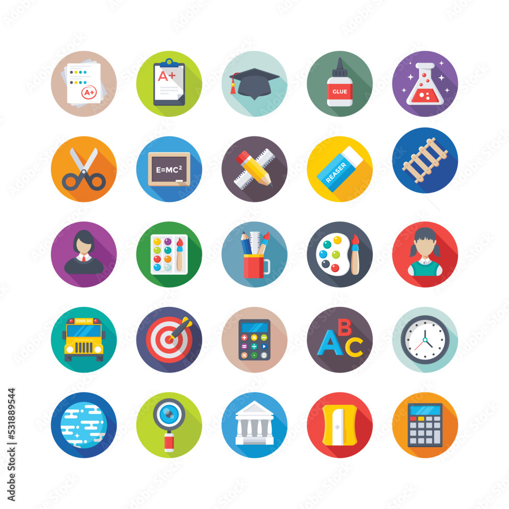 School and Education Vector Icons
School and Education Vector Icons