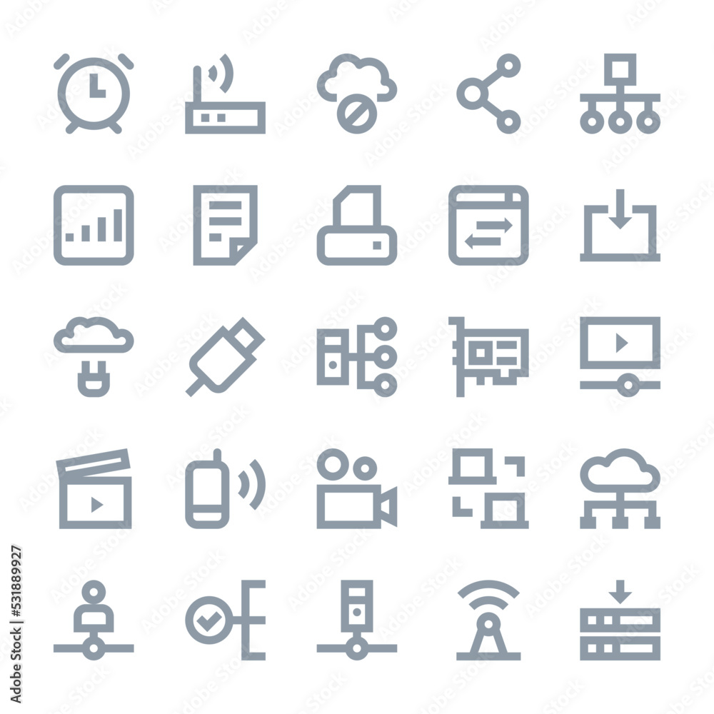 Network Technology Vector Icons
Network Technology Vector Icons
