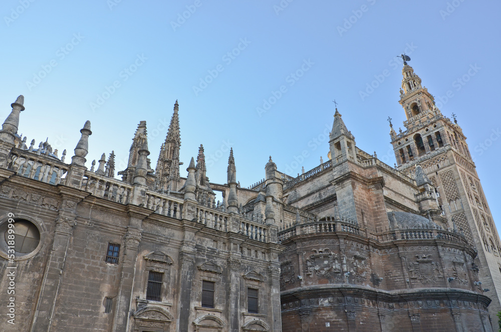 Exterior details of cathedral of Seville, 