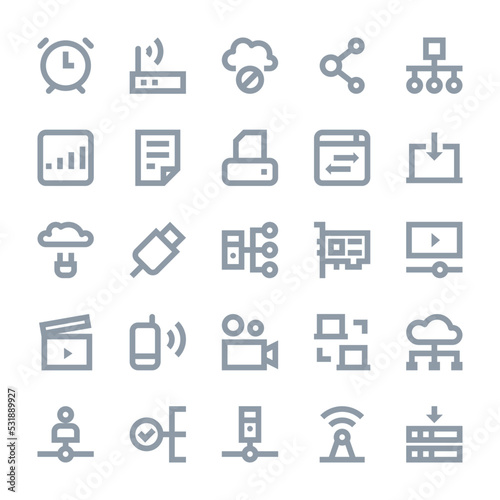 Network Technology Vector Icons