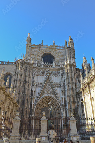 Exterior details of cathedral of Seville, 