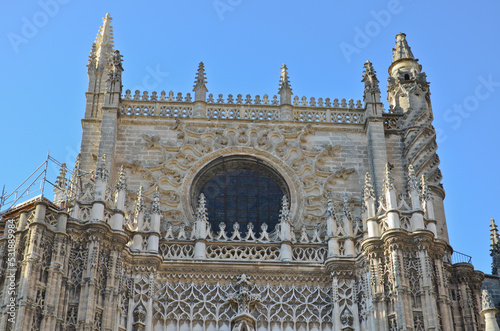 Exterior details of cathedral of Seville, 