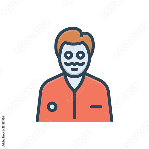 Color illustration icon for elite
