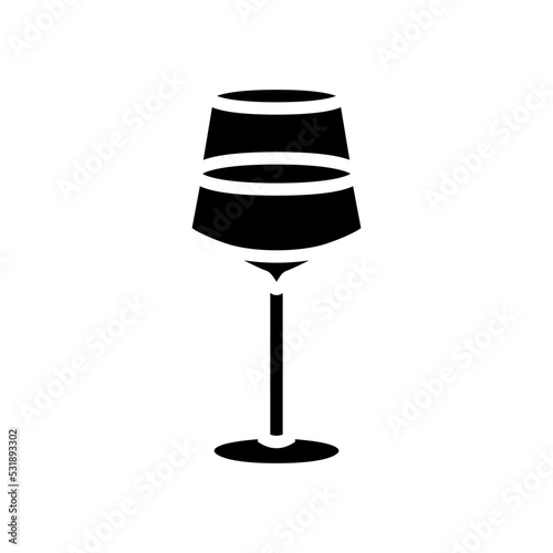 winery wine glass glyph icon vector. winery wine glass sign. isolated symbol illustration