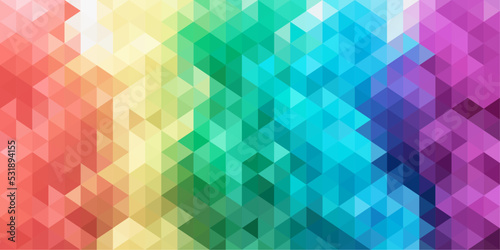 Colorful Abstract Geometric Background Hexagonal Pattern Low Poly Style Vector Illustration