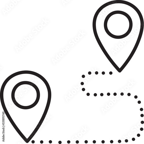 pin location doodle icon