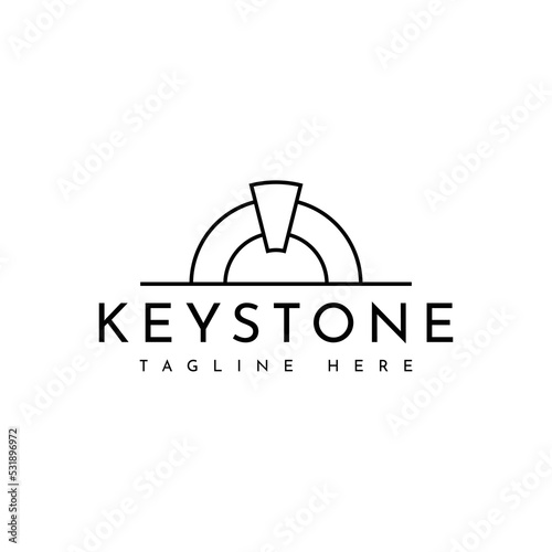 Valokuvatapetti creative keystone logo design