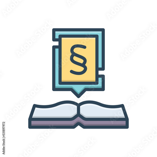 Color illustration icon for paragraphs