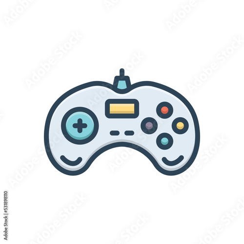 Color illustration icon for game