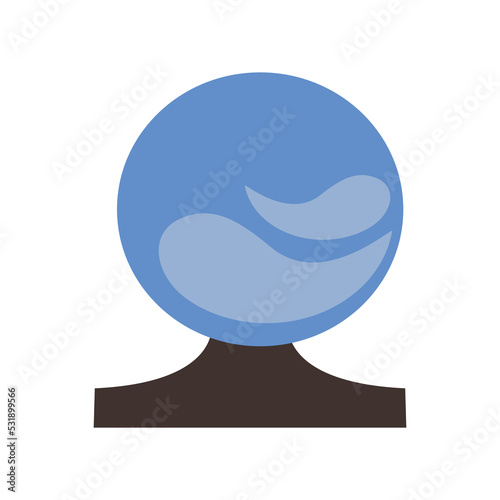 Collection of vector magic fairy tale elements, icons and illustrations. Crystall ball.