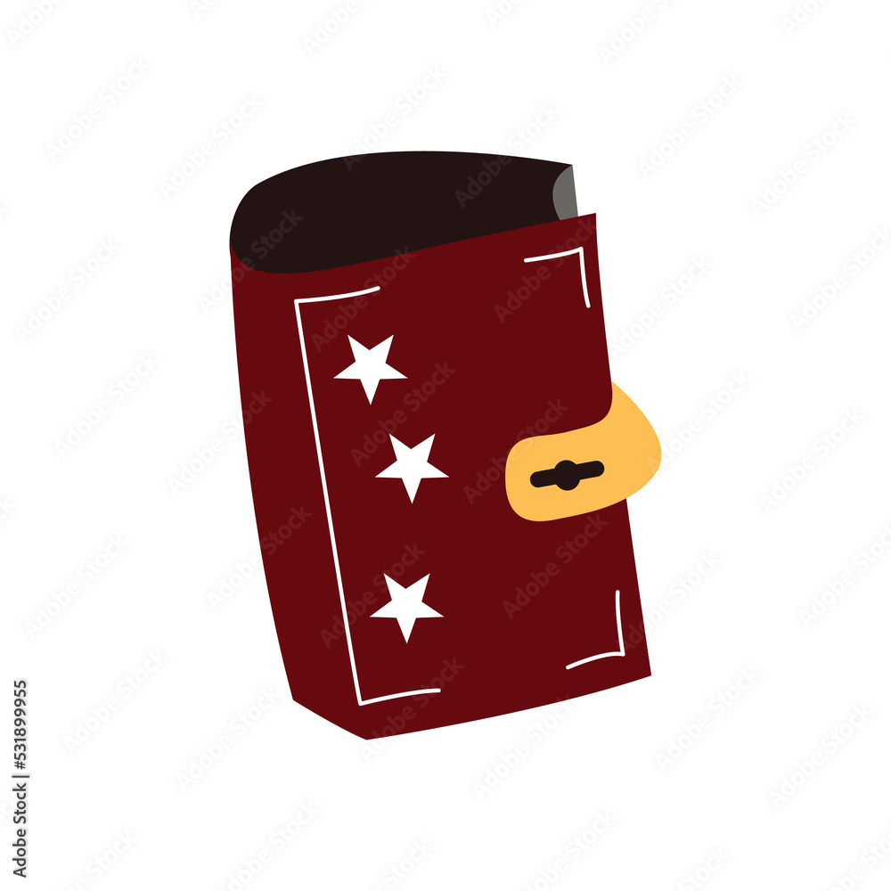 Obraz premium Collection of vector magic fairy tale elements, icons and illustrations. Book and glasses.