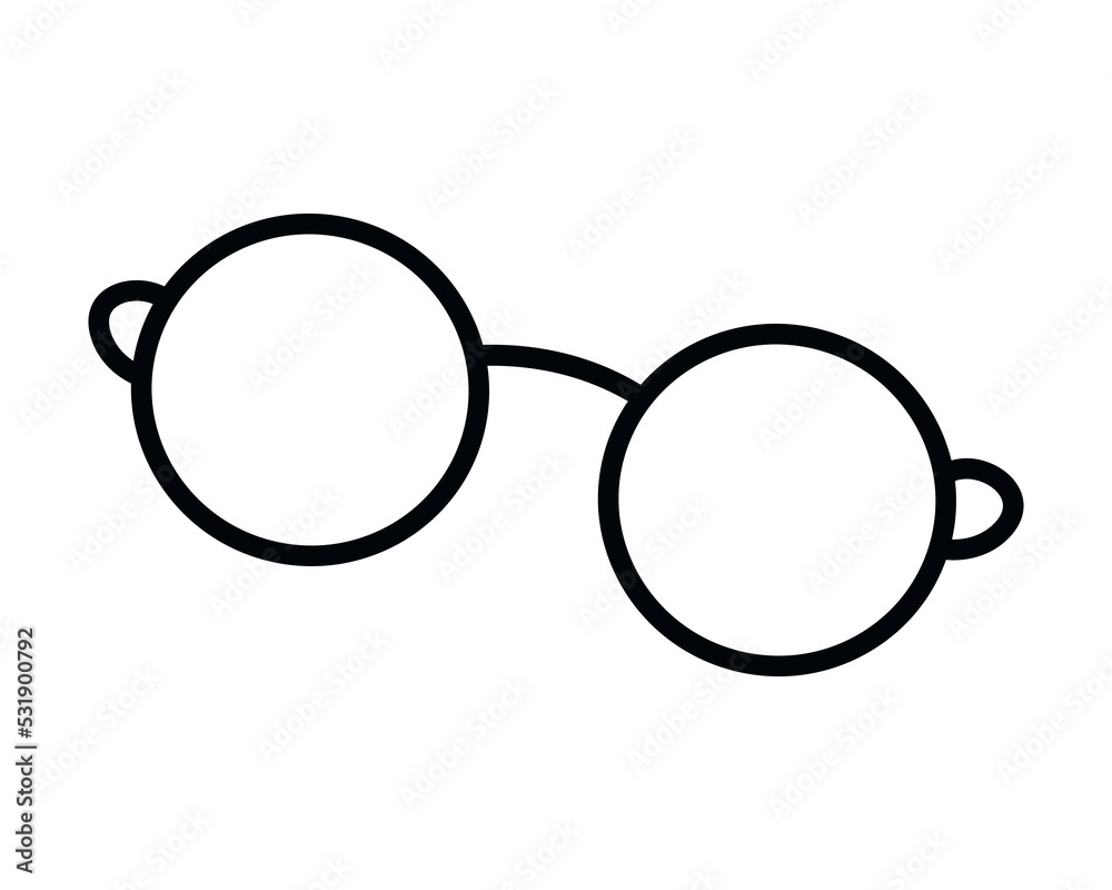 Fototapeta premium Collection of vector magic fairy tale elements, icons and illustrations. Glasses.
