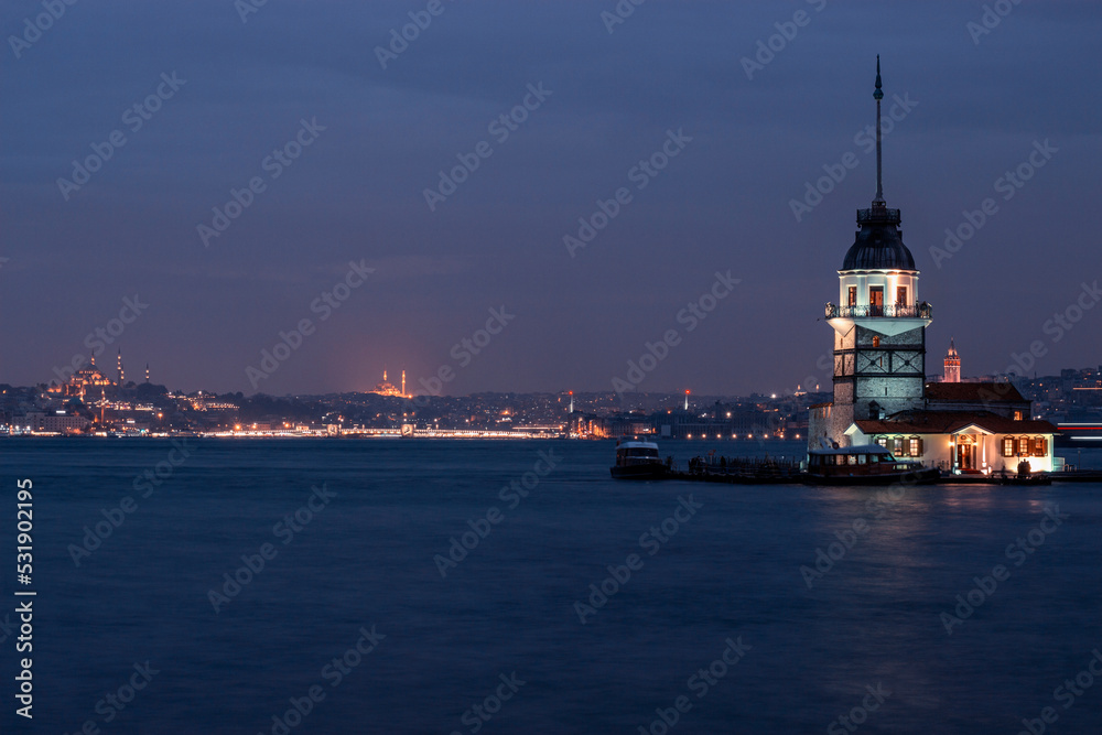 Maiden's Tower at night