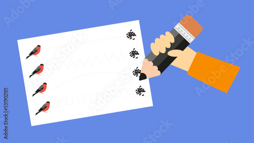 task on a piece of paper for preschoolers