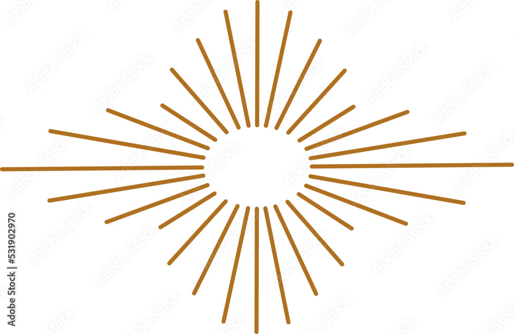 Obraz premium Sunburst Abstract Decorative element. Vector illustration