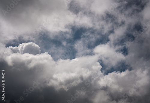 Cloudy stormy sky with clouds. Nature abstract background