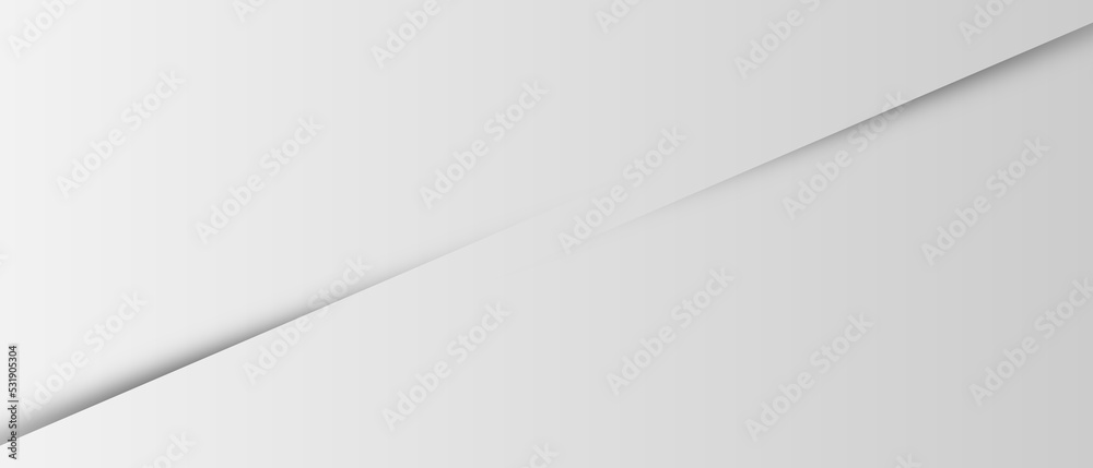 Grey white abstract background paper shine and layer element for presentation design