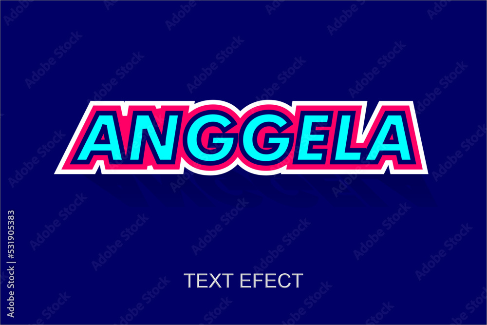 design simple text efect ANGGELA