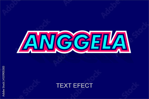 design simple text efect ANGGELA photo