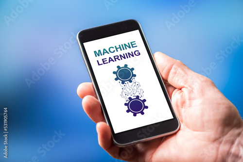 Machine learning concept on a smartphone