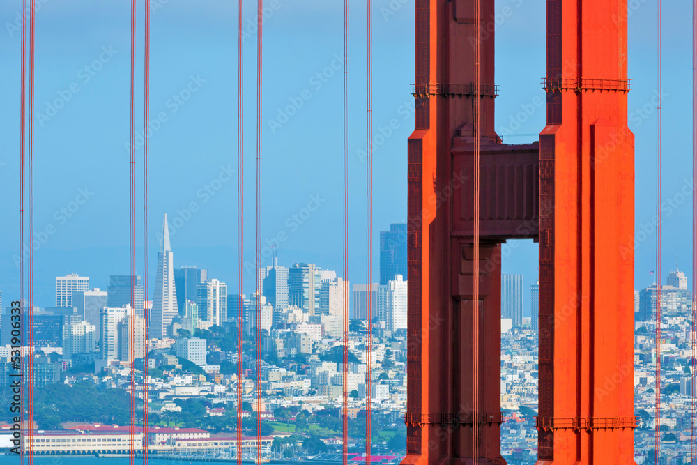 San Francisco skyline through the Golden Gate San Francisco skyline through the Golden Gate