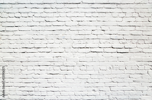 Wall of white bricks 