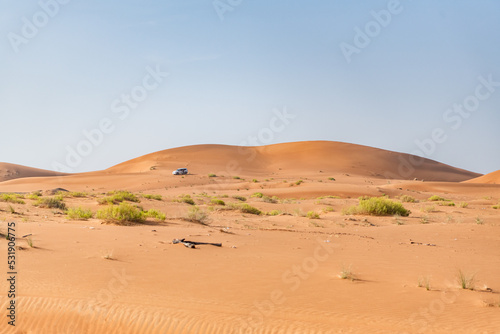 Al Ain Desert Dunes with four wheel drive vehicle