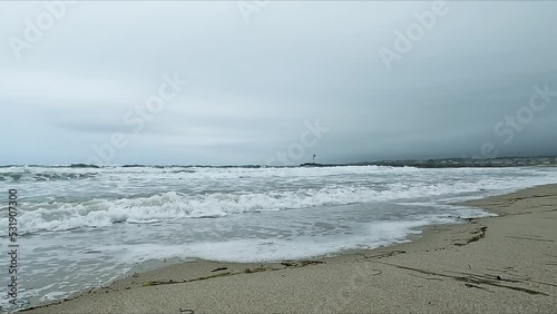 waves on the beach in Galizia photo