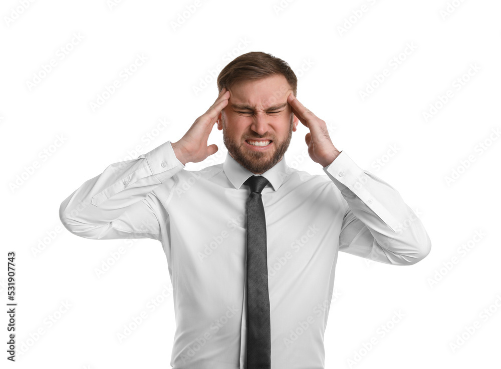 Portrait of emotional businessman on white background. Personality concept Portrait of emotional businessman on white background. Personality concept
