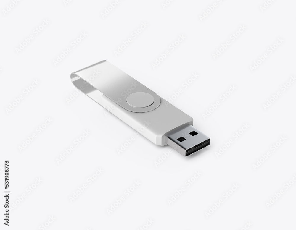 USB Flash Drive Mockup. 3D render USB Flash Drive Mockup. 3D render