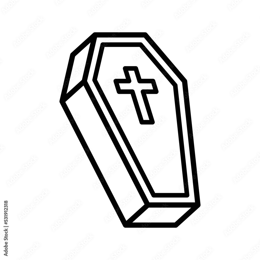 Obraz premium coffin icon vector design template