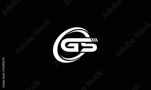 Free Download  GS G S Letter Logo with Creative and Cut Design.  - GFXLoad