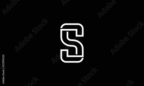 Simple Elegant Letter S Logo Design. Modern minimalist SS creative initials based vector icon template.