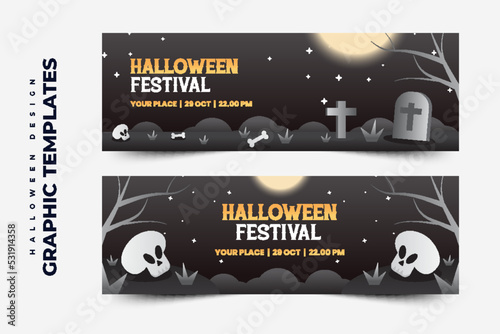 Simple and elegant Halloween graphic design template that is easy to customize