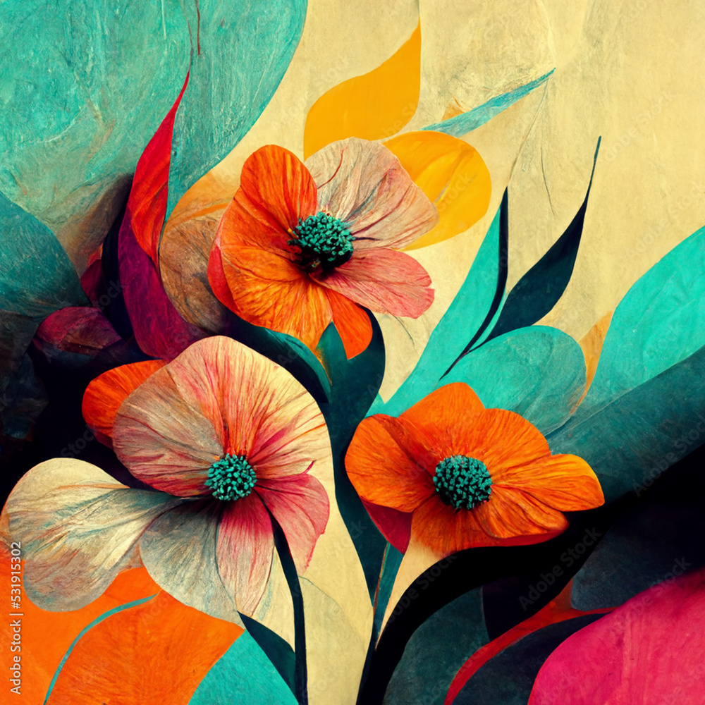Watercolor art background. Digital generated wallpaper design with