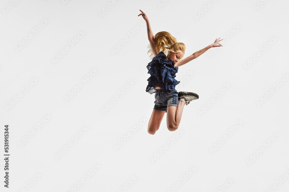 Teenager jumping