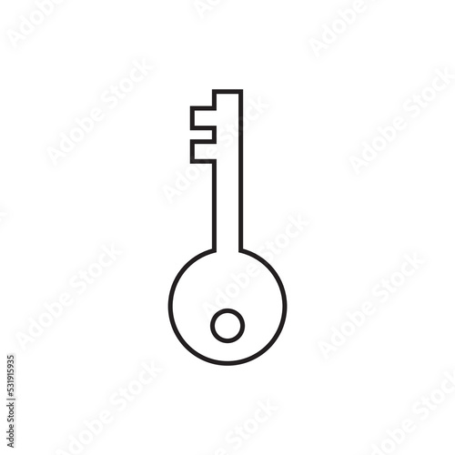 Graphic flat key icon for your design and website