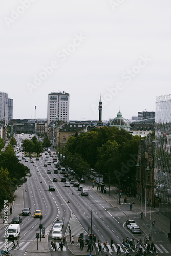 Photography An intersection in Copenhagen Denmark