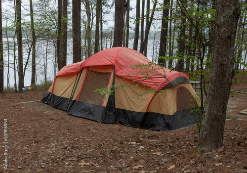 Nylon tent at Jordan Lake