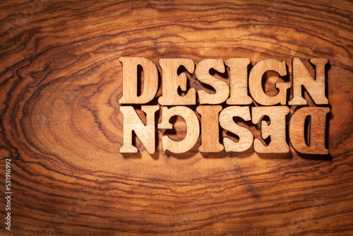 Design - inscription by wooden letters #531916992