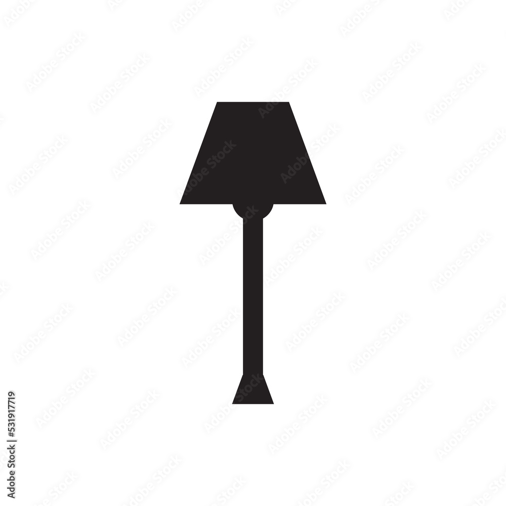 Graphic flat lamp icon for your design and website