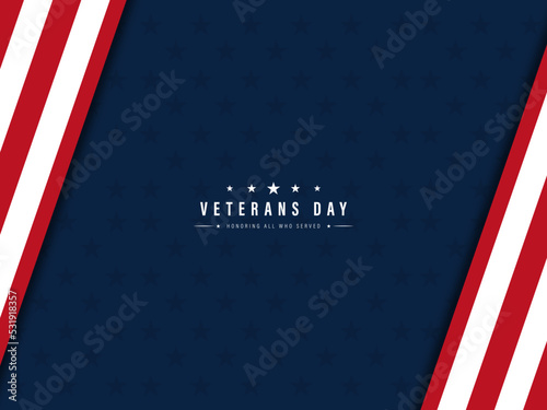 Fotografia, Obraz Veterans day USA, vector illustration Honoring all who served