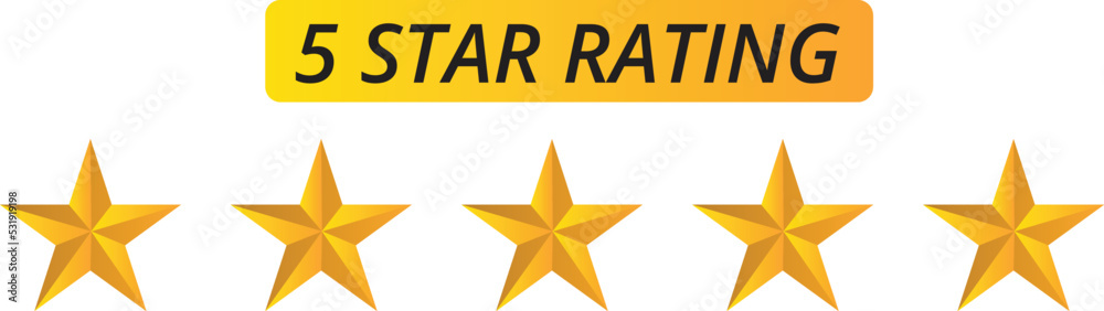 5 stars icon. five star sign, rating symbol. vector illustration icon ...