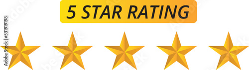 5 stars icon. five star sign, rating symbol. vector illustration icon symbol